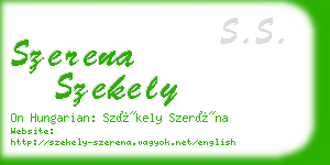 szerena szekely business card
